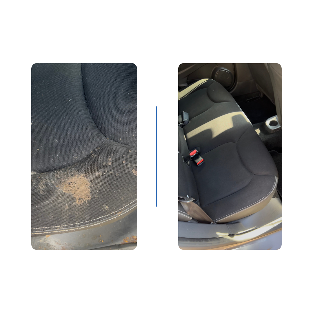 Avant / Après Sera-Clean Mèze, nettoyage de voiture