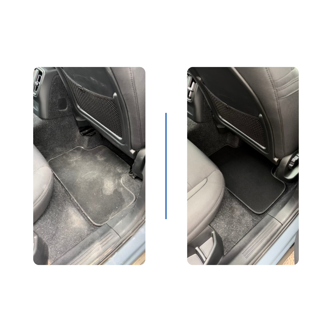 Avant / Après Sera-Clean Poussan, nettoyage auto
